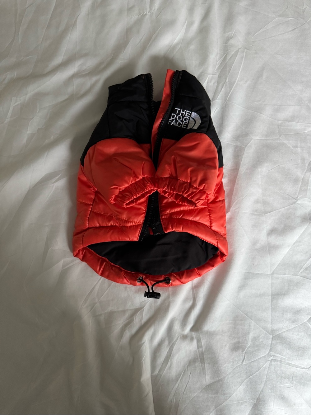 The Dog Face Orange and Black Insulated Dog Puffer Coat
